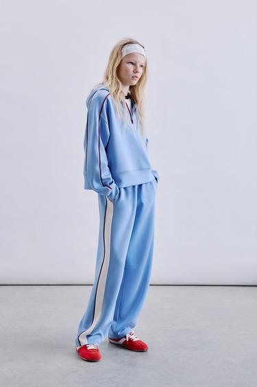 SPORTY TROUSERS - Light blue by Zara