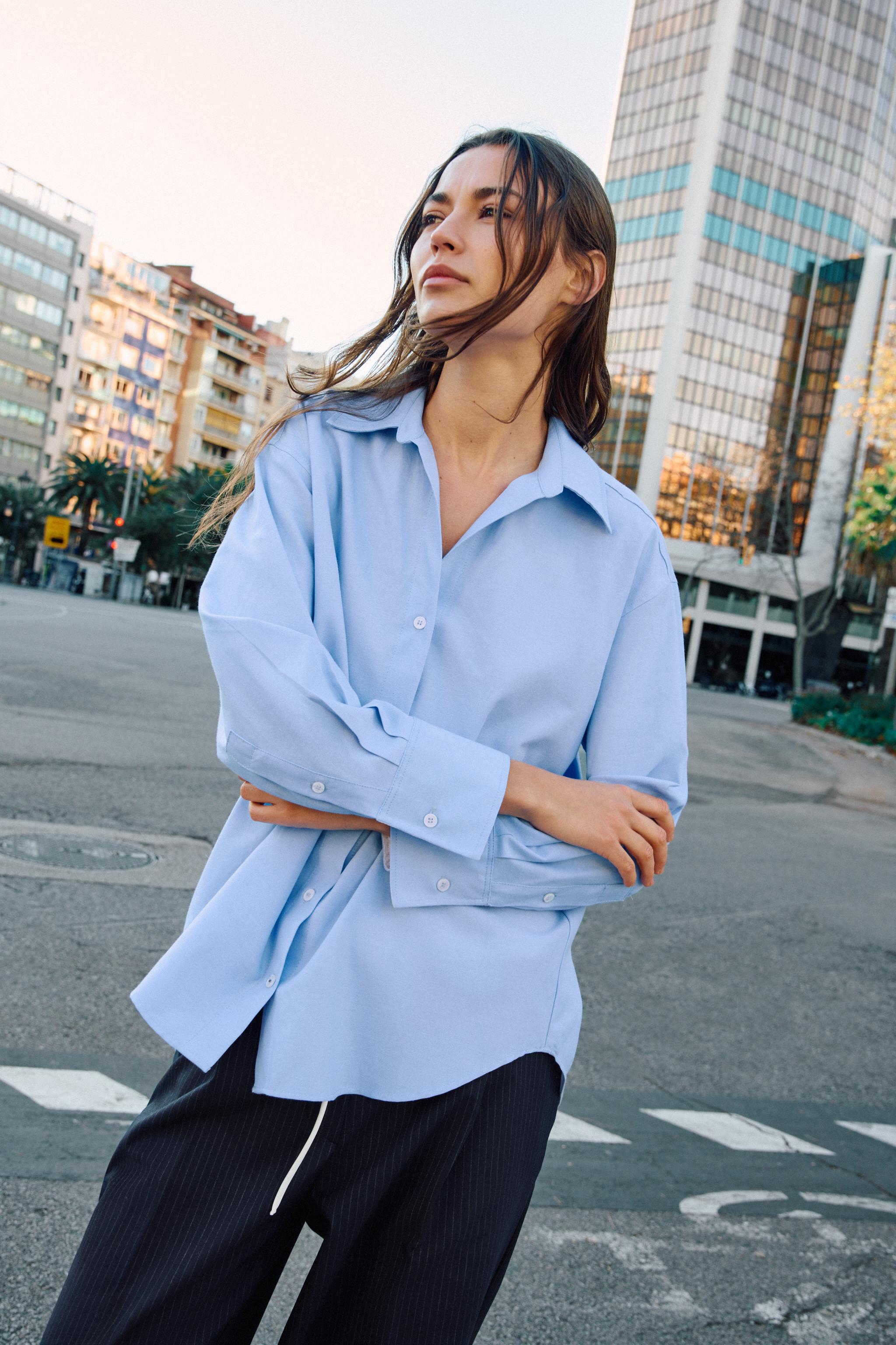 BASIC OXFORD SHIRT - Sky blue | ZARA United States