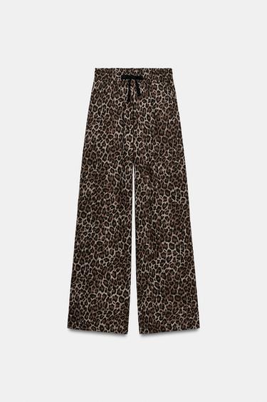 PANTALÓN JOGGER WIDE LEG - Rayas de Zara - Imagen 0