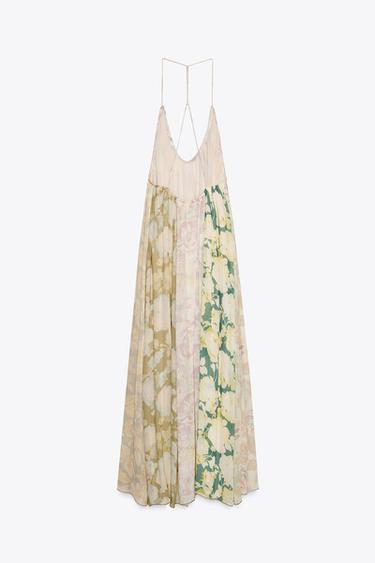 ROBE PATCHWORK À FLEURS ZW COLLECTION - Beige de Zara - Image 8