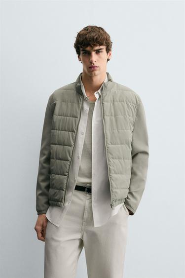 COMBINED PUFFER JACKET - Beige by Zara