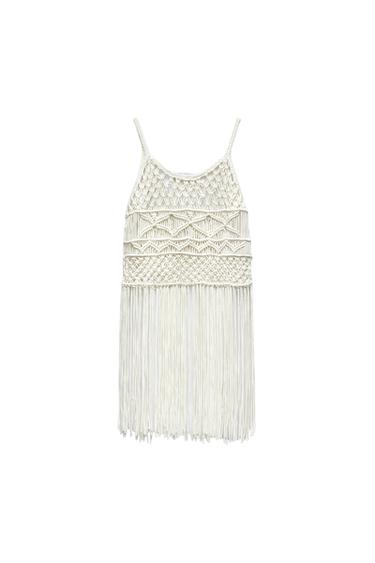 FRINGED KNIT TOP