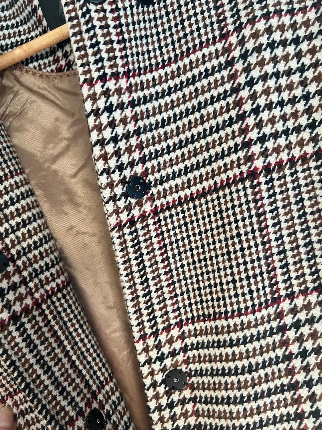 CHECKED WOOL BLEND BOMBER JACKET - ZW COLLECTION - Image 3