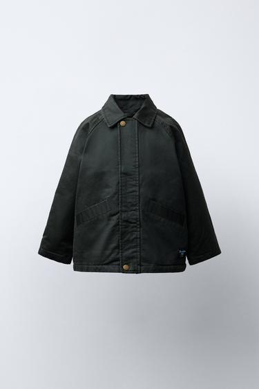 WAXED JACKET - Dark khaki by Zara - Image 0