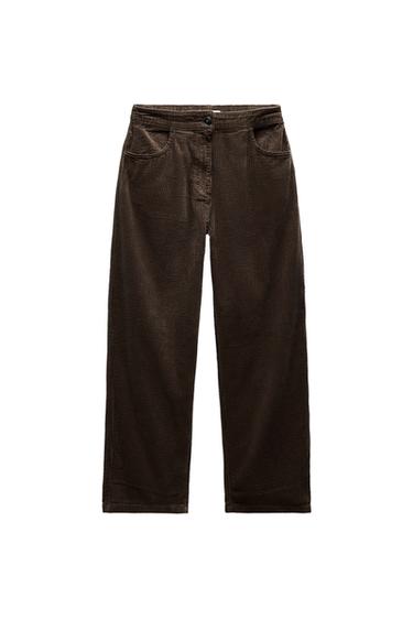 RELAXED FIT CORDUROY TROUSERS ZW COLLECTION