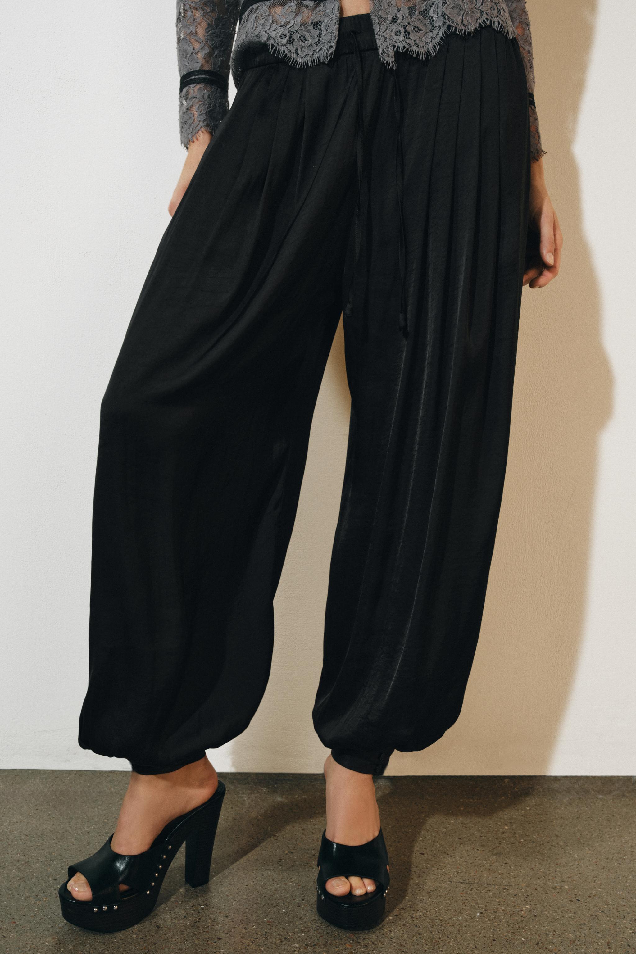 ZW COLLECTION SATIN BALLOON PANTS
