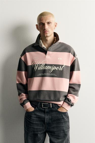 CONTRAST STRIPE REGULAR FIT POLO SHIRT - Maroon Grey by Zara