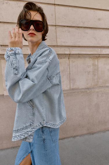 BLOUSON EN DENIM Z1975 - Bleu clair de Zara - Image 5