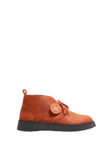 CLARKS® x ZARA leather ankle boots