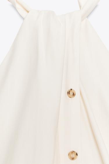 TOP GILET HALTER - Écru de Zara - Image 7