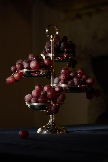 Zara VERTICAL STEEL STAND WITH BOWLS - Steel