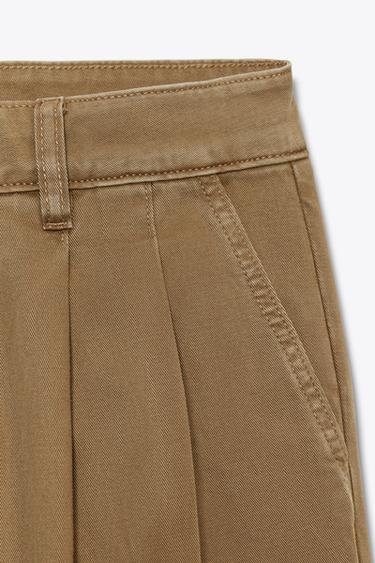 LOW-RISE CHINO TROUSERS - Brown by Zara - Image 8