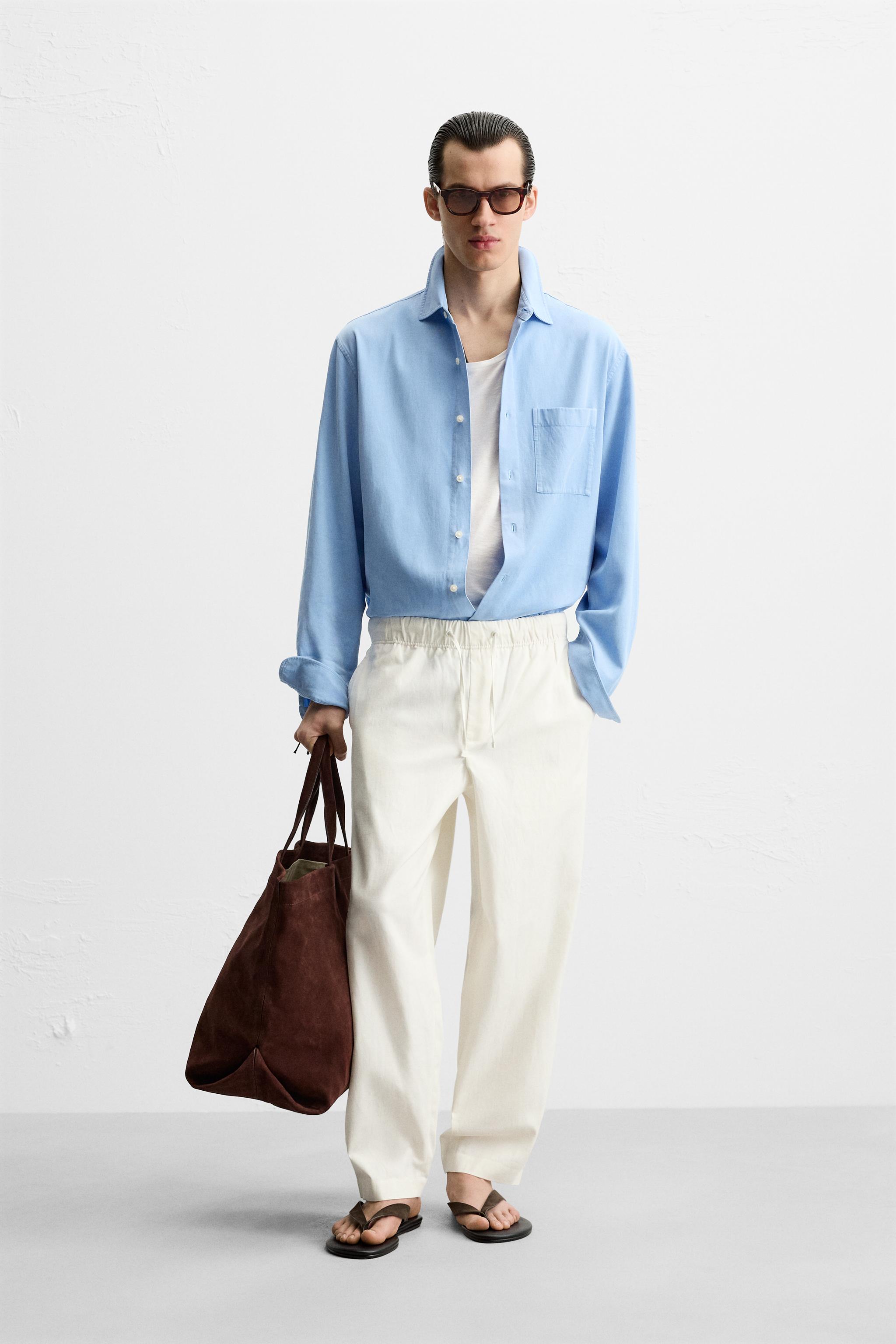 パンツ (ホワイト・白) | メンズ | ZARA 日本