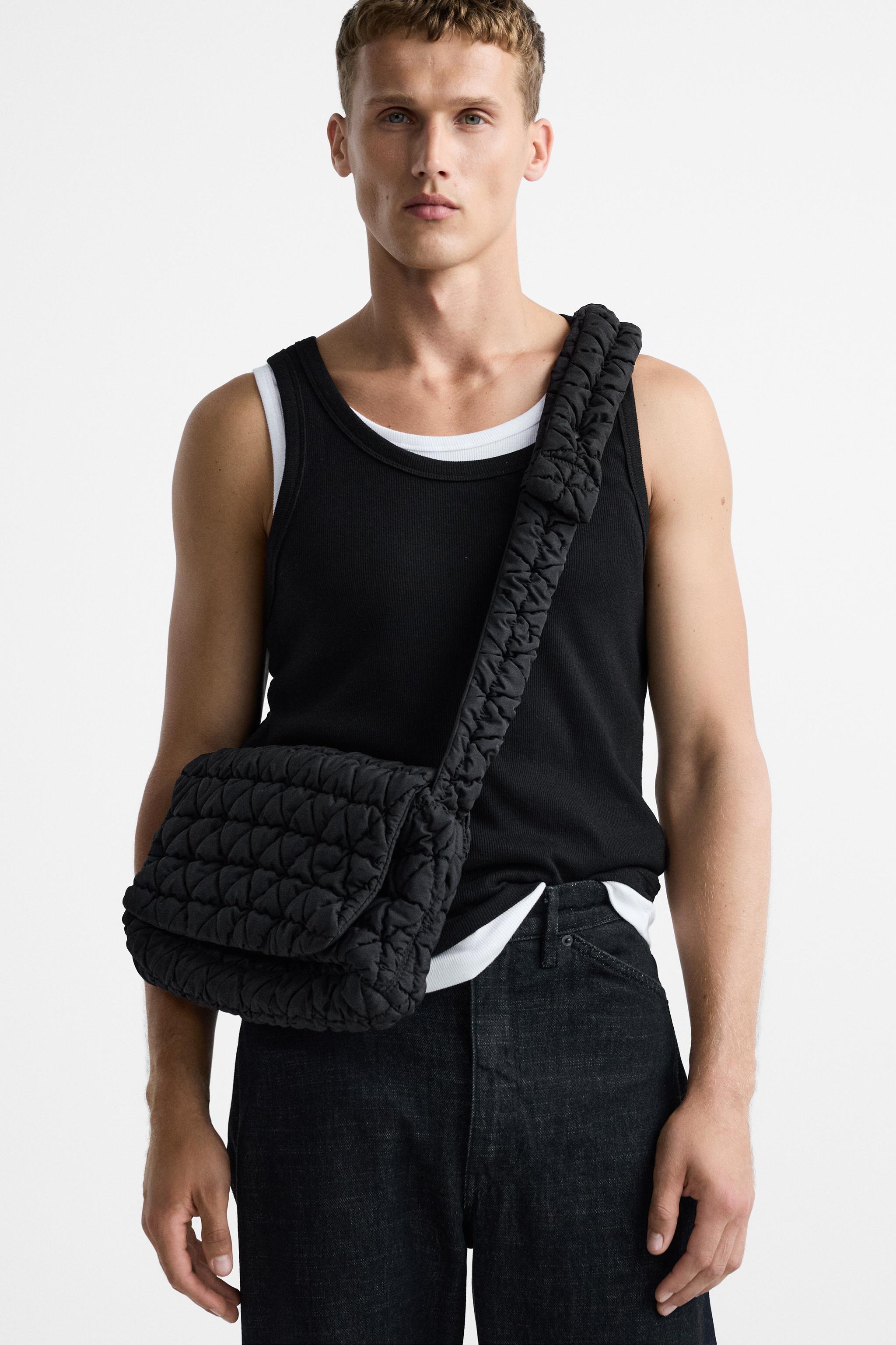 Black nylon crossbody bag sale