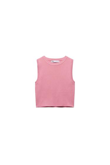 CROPPED KNIT TOP