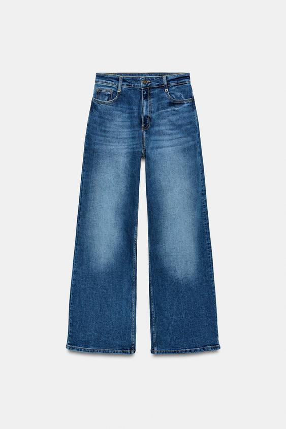 JEANS ZW COLLECTION WIDE LEG TIRO ALTO - Azul medio de Zara - Imagen 0