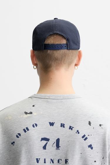 PRINTED FLAT-PEAK CAP - Dark grey by Zara - Image 2