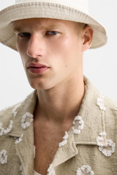 CHEMISE JACQUARD TEXTURÉ - Beige de Zara - Image 5