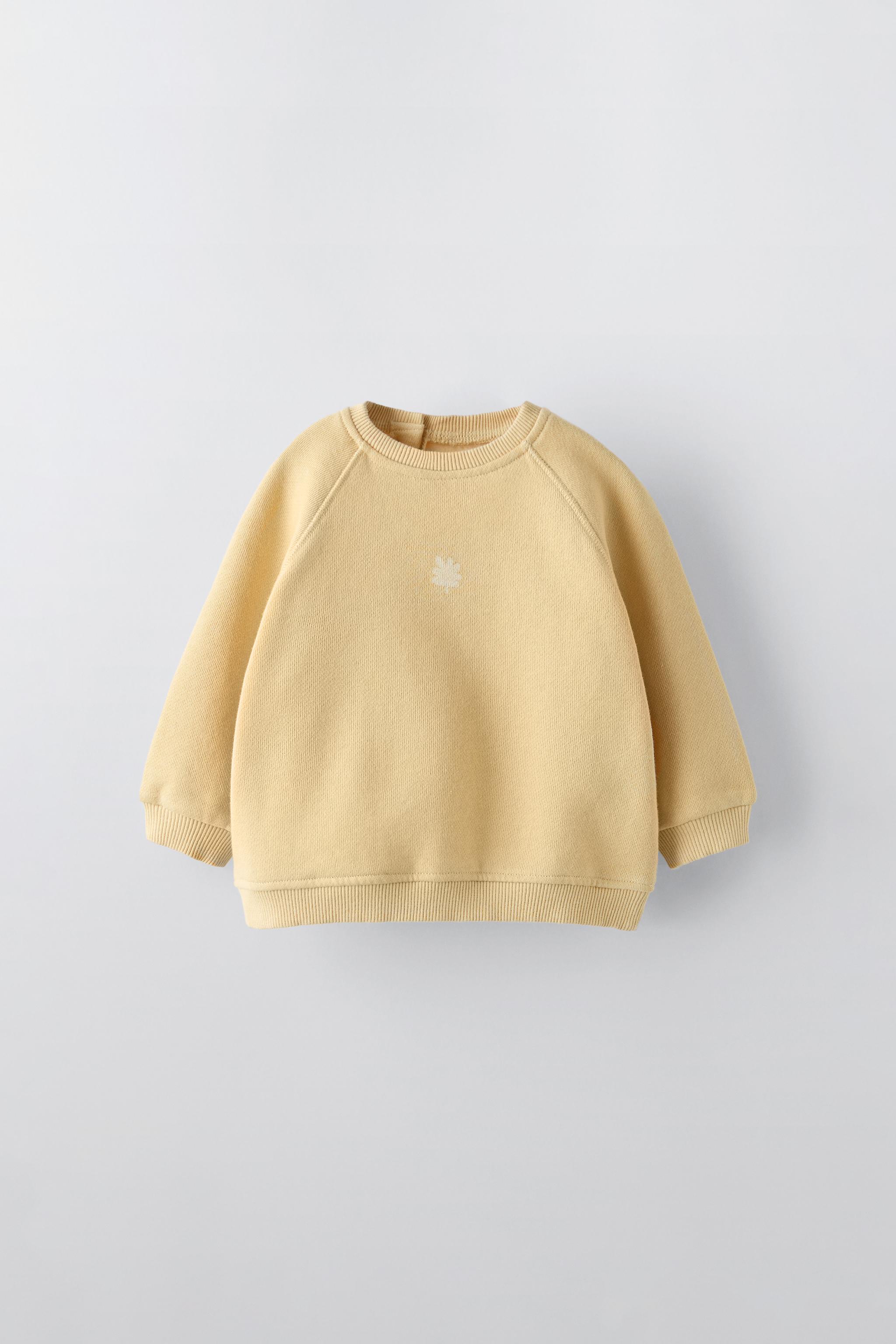 EMBROIDERED SWEATSHIRT Butter ZARA Canada