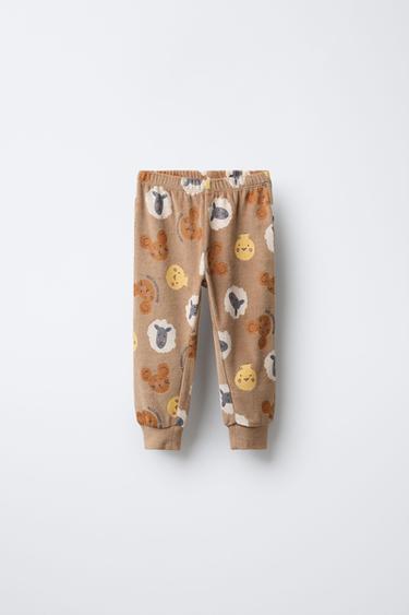 2-6 YEARS / ANIMAL VELVET PYJAMAS - Brown by Zara - Image 3