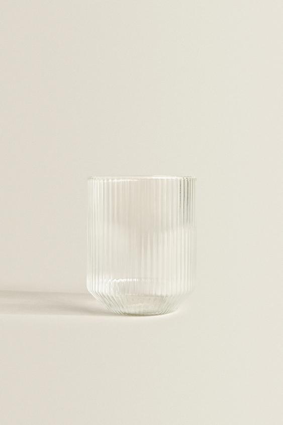 VERRE EN BOROSILICATE LIGNES EN RELIEF - Transparent de Zara - Image 0