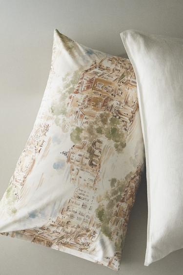 TAIE D’OREILLER COTON PAYSAGE - Beige de Zara - Image 5
