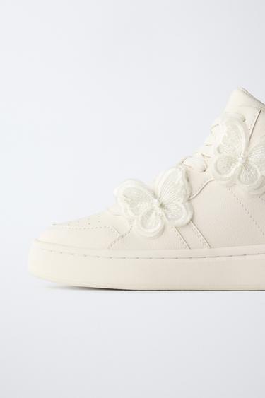 FANTASY HIGH-TOP SNEAKERS - White by Zara - Image 3