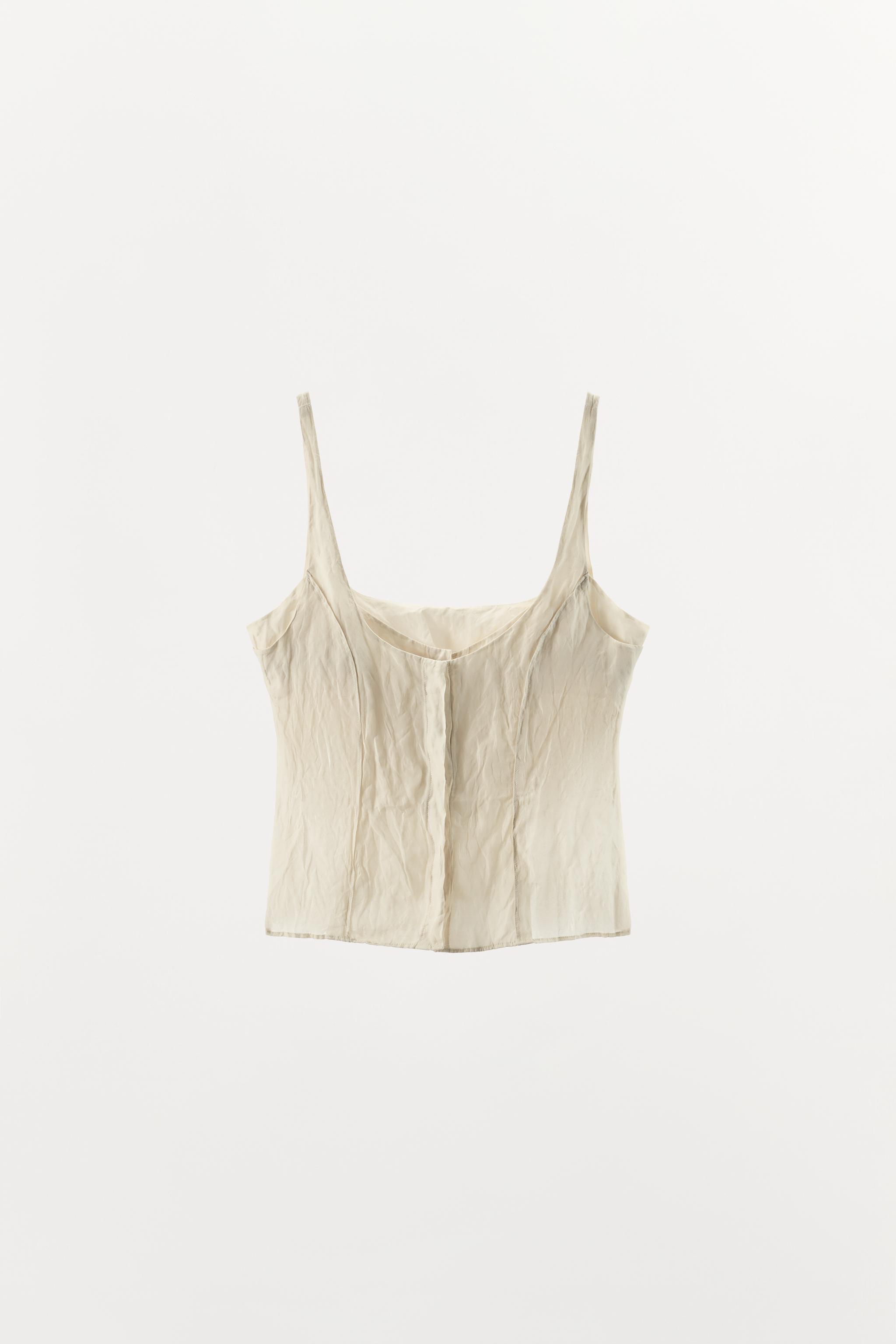 WRINKLED EFFECT BUTTON TOP