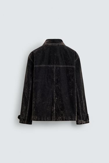 VELVET FLOCK JACKET - Brown by Zara - Image 8