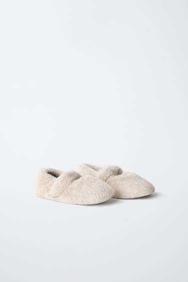 FUR BALLET FLATS — Off White 2