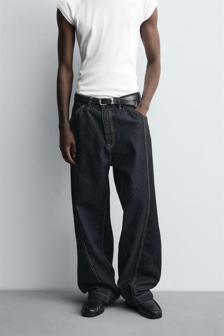 TWISTED SEAM BAGGY FIT JEANS