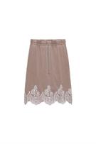 KONTRAST DANTEL DETAYLI CROP SWEATSHIRT - Görsel 2