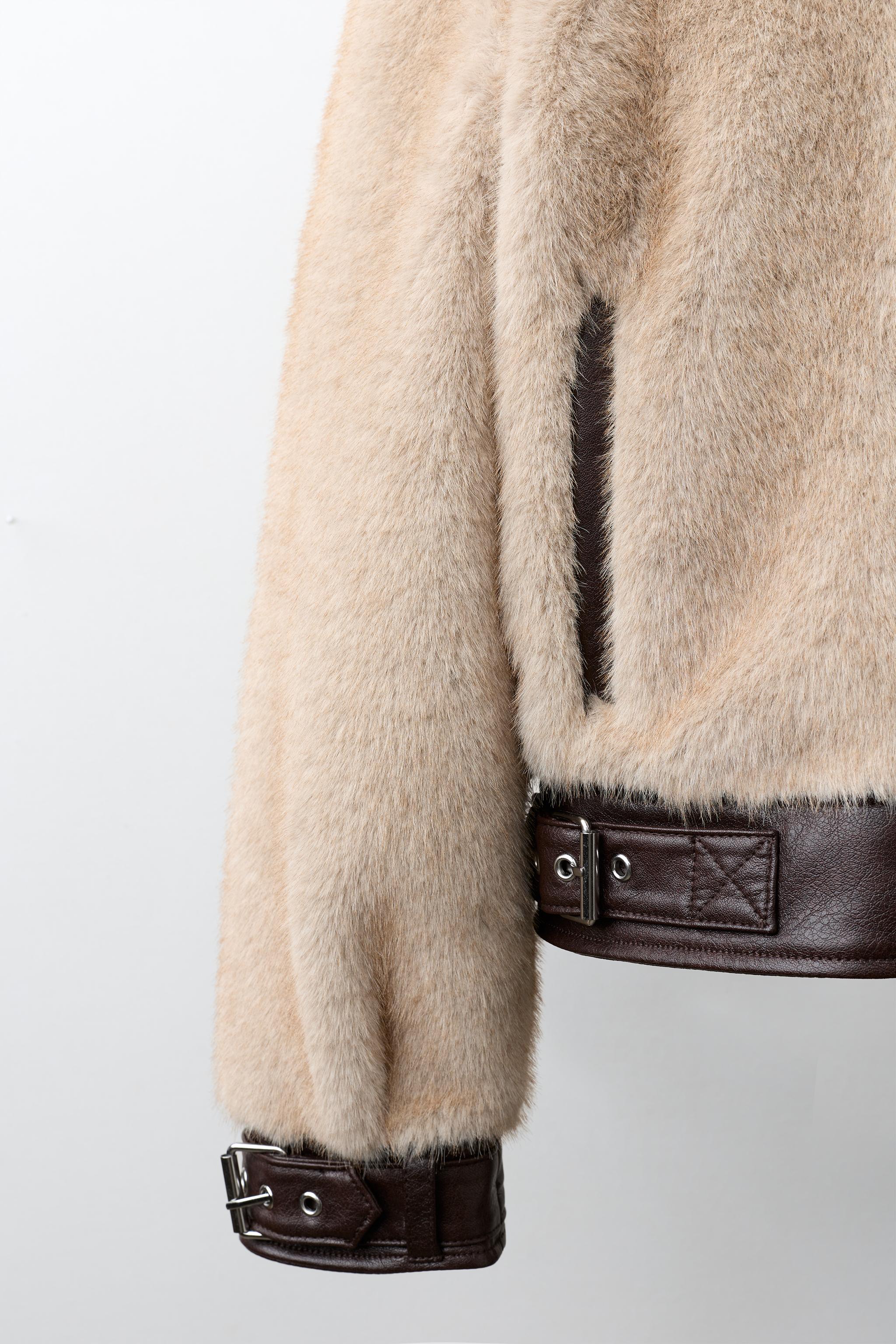 COMBINED FAUX FUR JACKET
