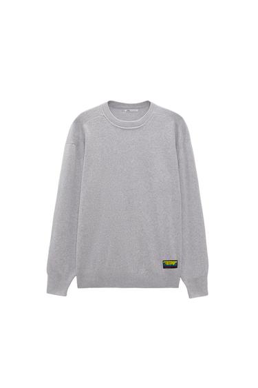 COTTON SWEATER WITH PATCH