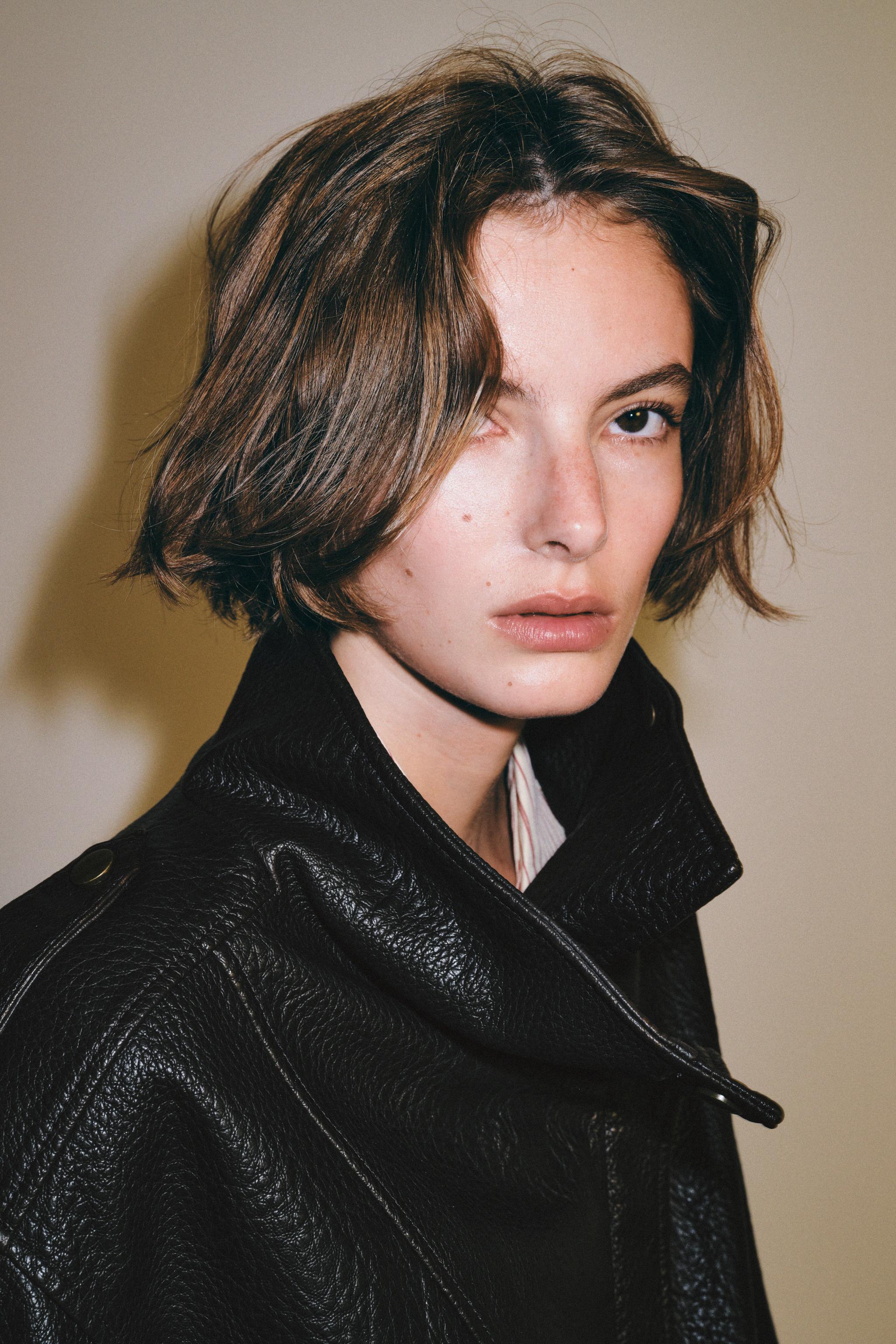 Zara Suni Deri Bomber Ceket görsel 5