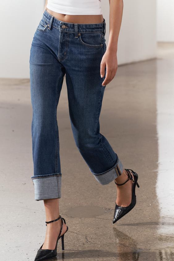 Zara Womens Mid Rise Skinny Jeans Plaid Pants Brown Black Blue Small 4 -  Shop Linda's Stuff