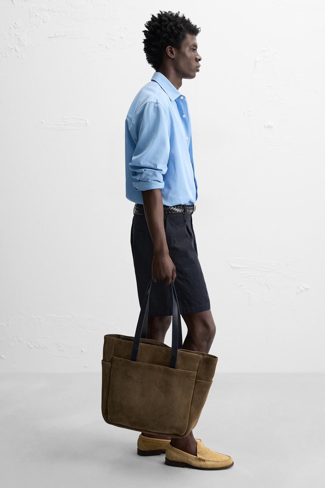 LEATHER SHOPPER BAG