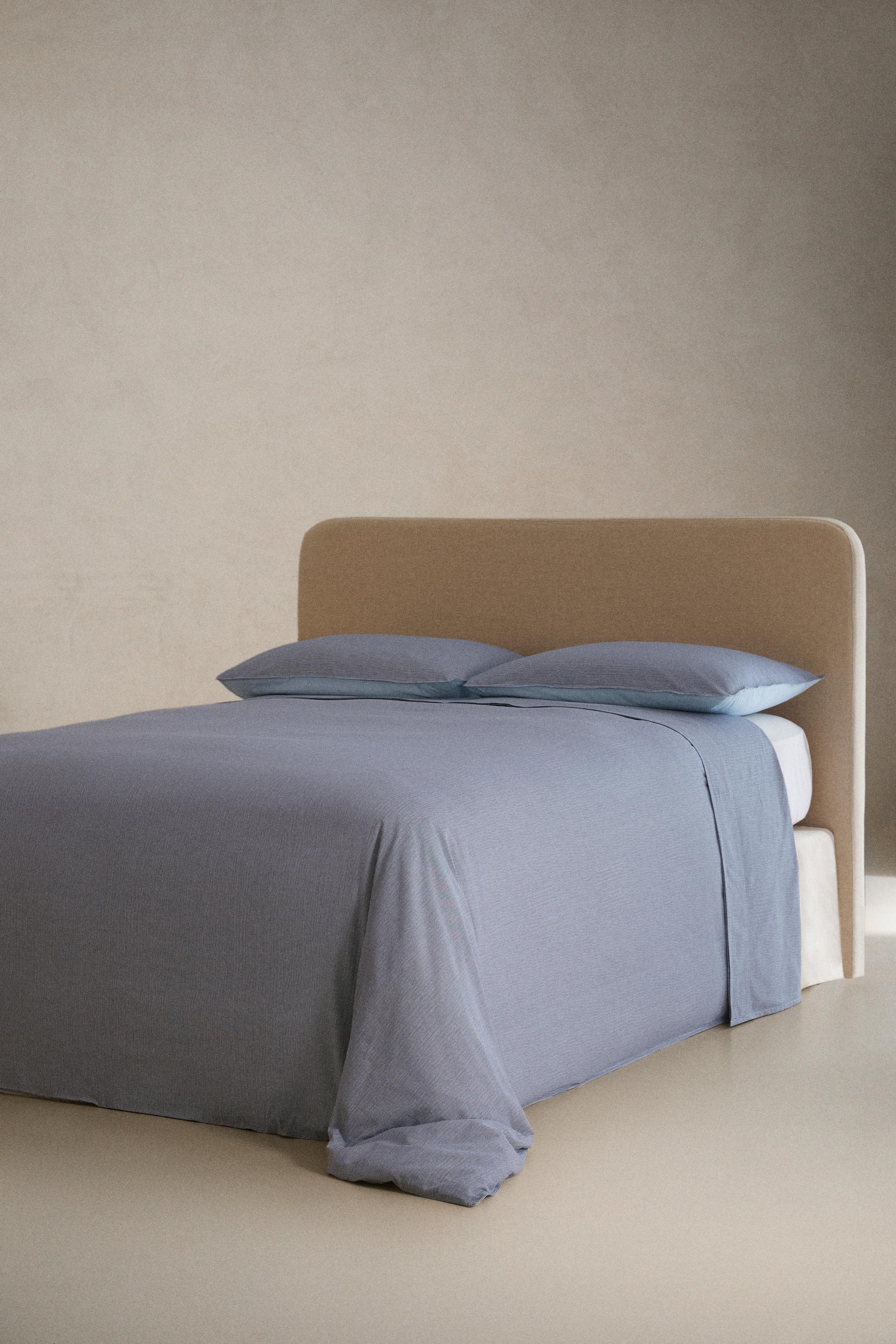 STRIPED FLAT SHEET — Blue