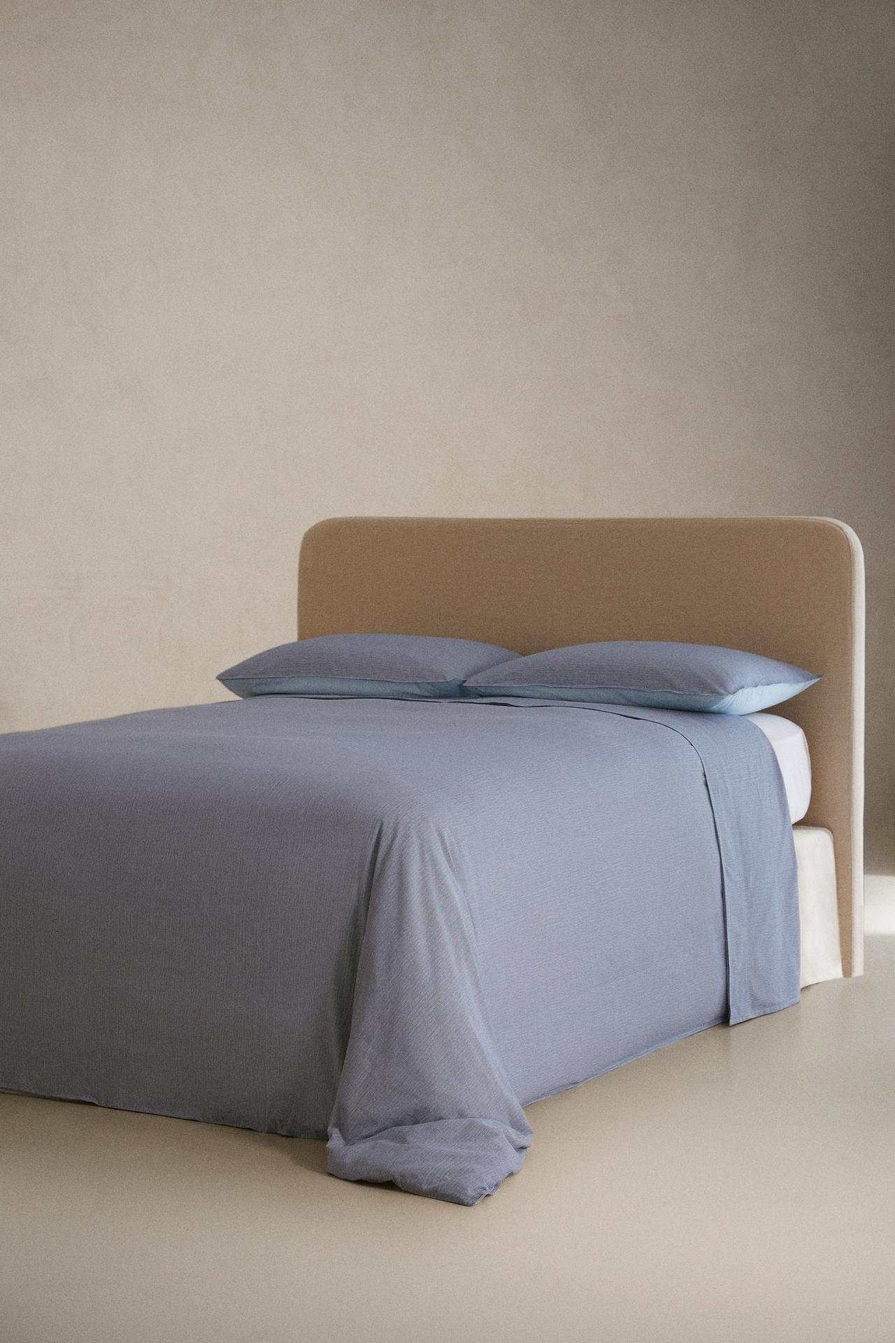 STRIPED FLAT SHEET — Blue
