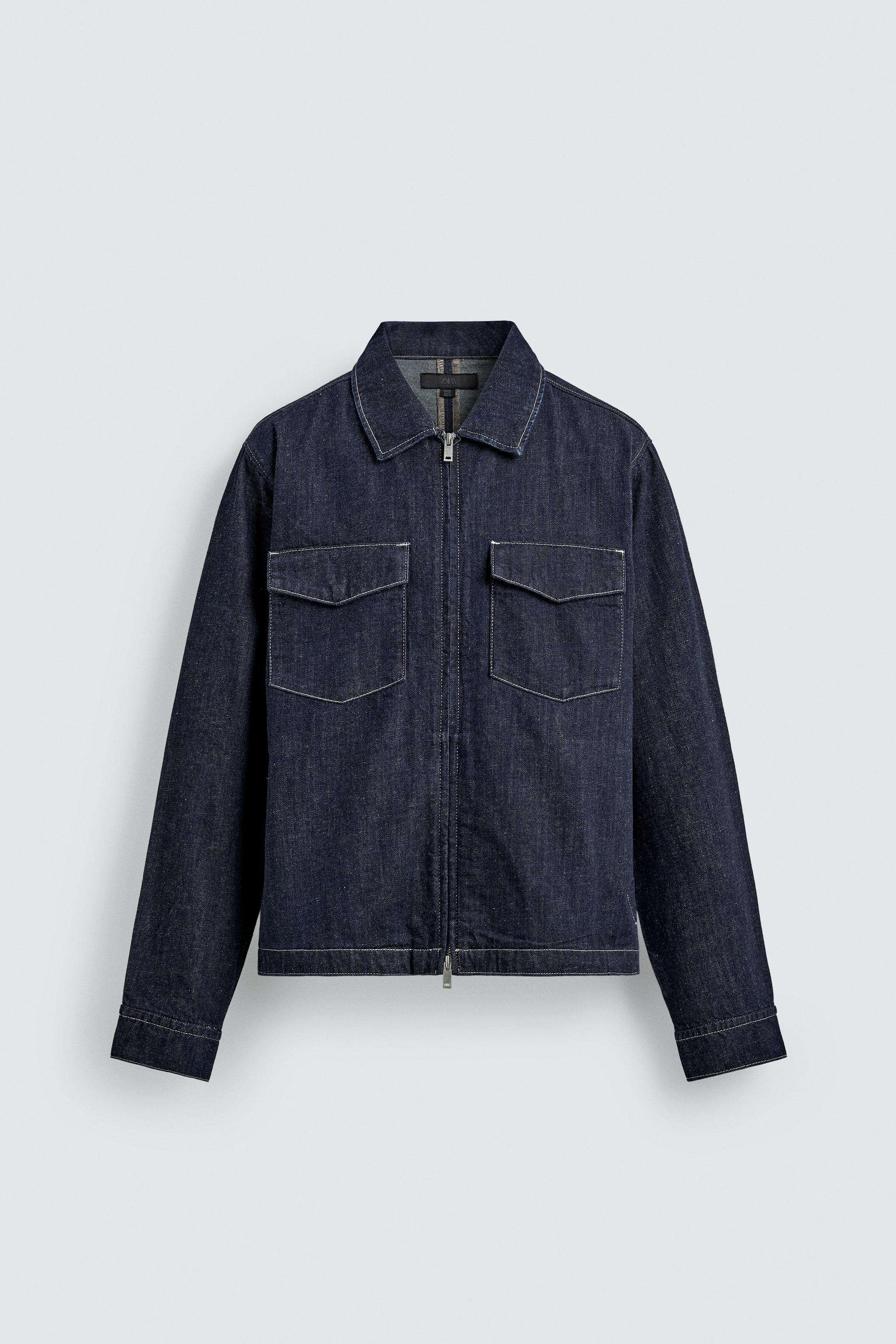 ZIP-UP DENIM OVERSHIRT