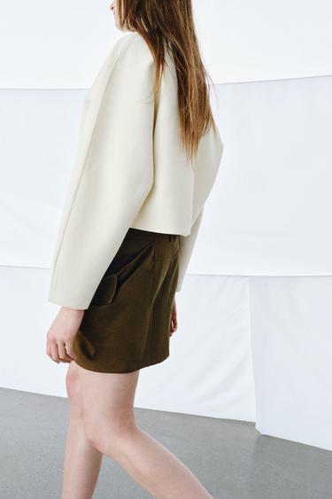 ZIP-UP KNIT CARDIGAN - Ecru by Zara - Image 3