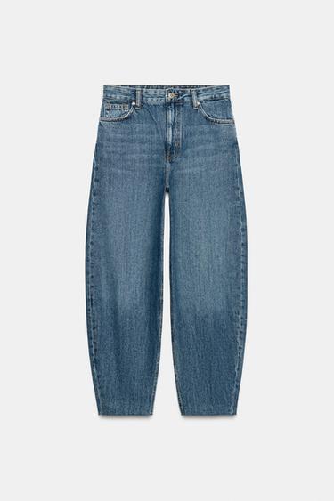 JEANS ZW COLLECTION BARREL TIRO ALTO - Índigo de Zara