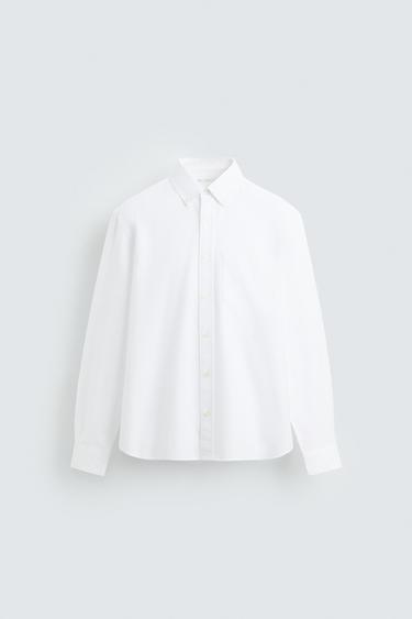 TEXTURED OXFORD SHIRT - White by Zara