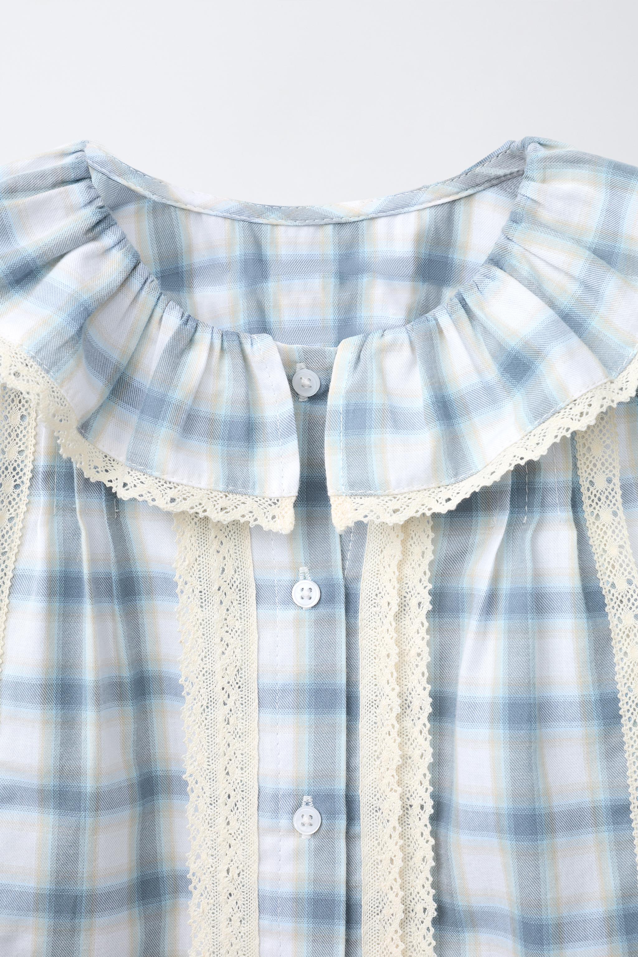 CHEMISE CARREAUX ENCAJE