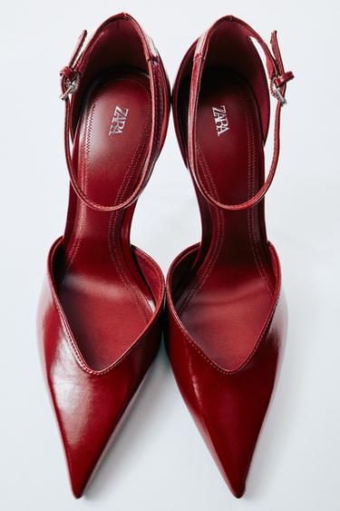 ZAPATO TACÓN PULSERA - Rojo de Zara