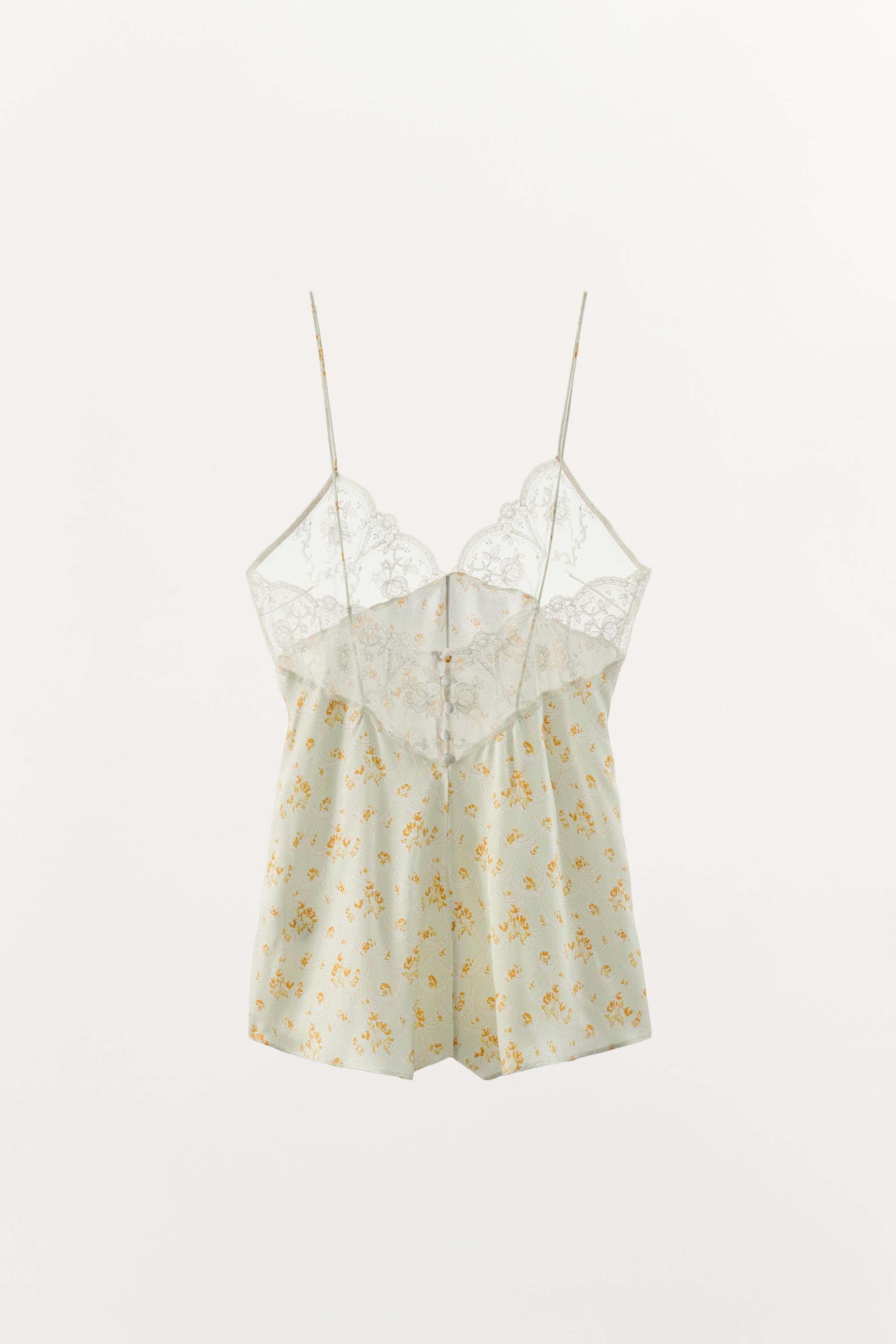 LACE FLORAL PRINT JUMPSUIT