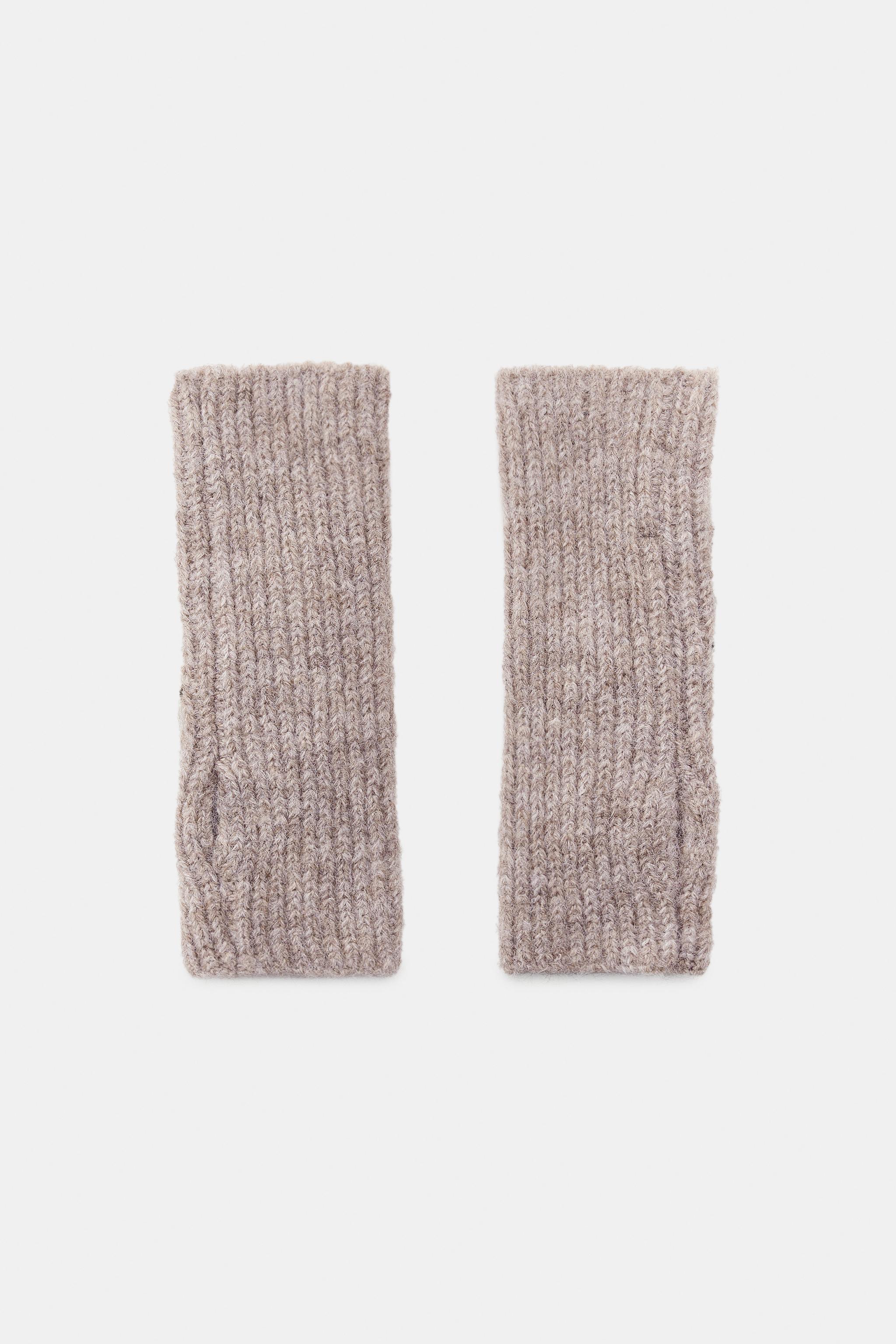 FLORAL EMBROIDERED KNIT MITTENS