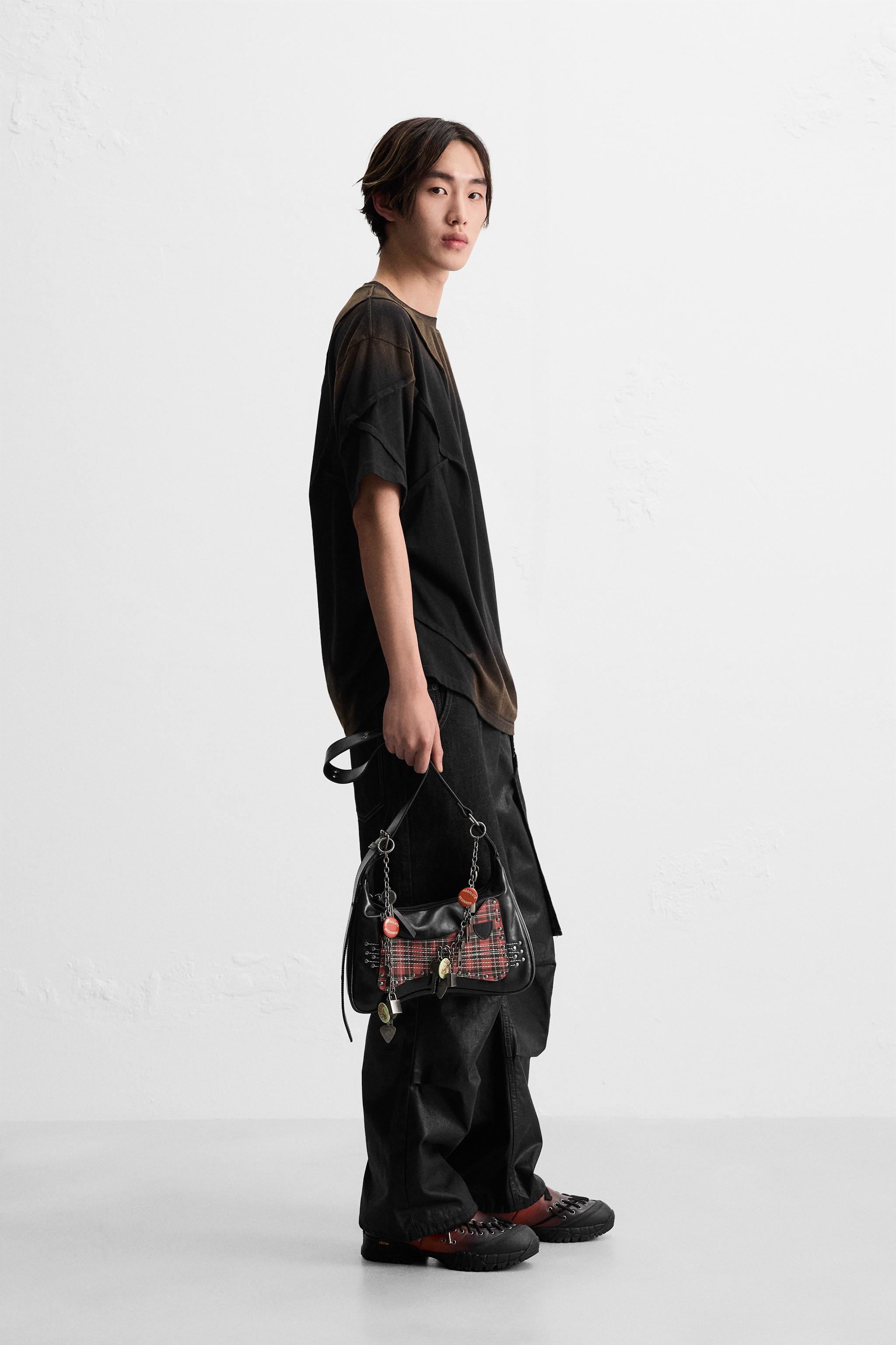 ウォッシュ加工プリーツTシャツ X ANDERSSON BELL - ブラック