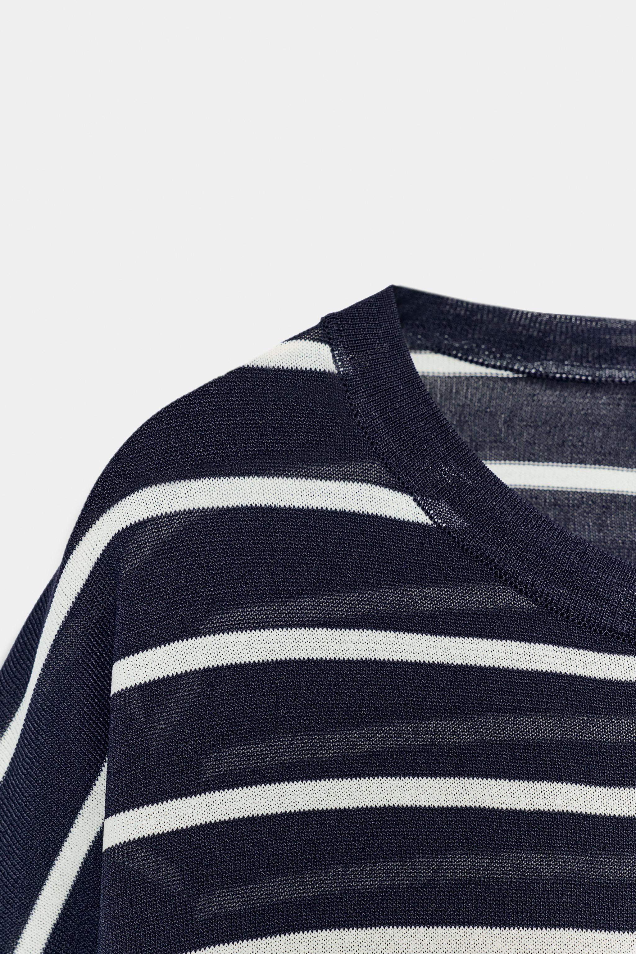 THREE-QUARTER SLEEVE KNIT TOP