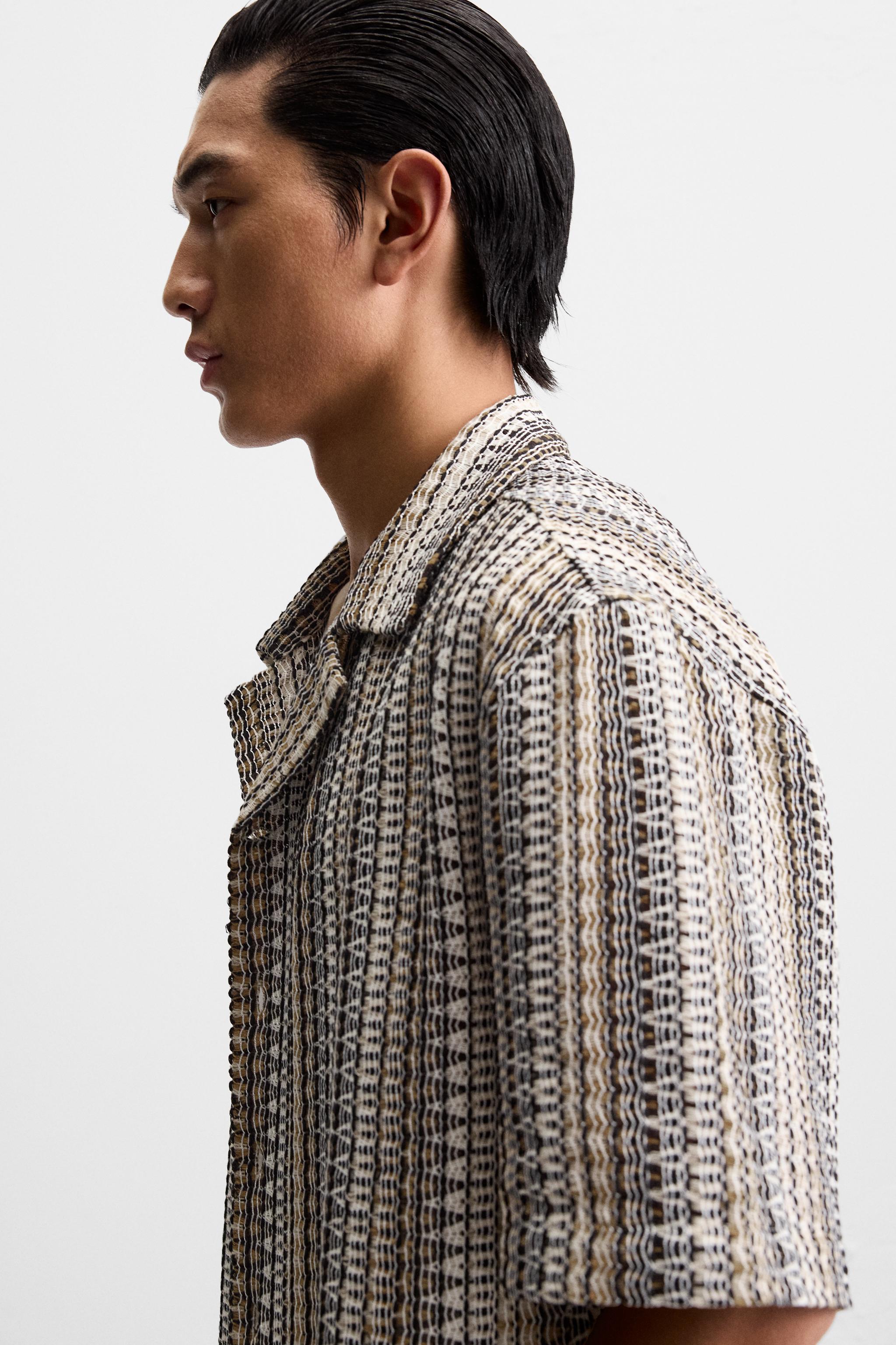 GEOMETRIC JACQUARD SHIRT - striped | ZARA United States